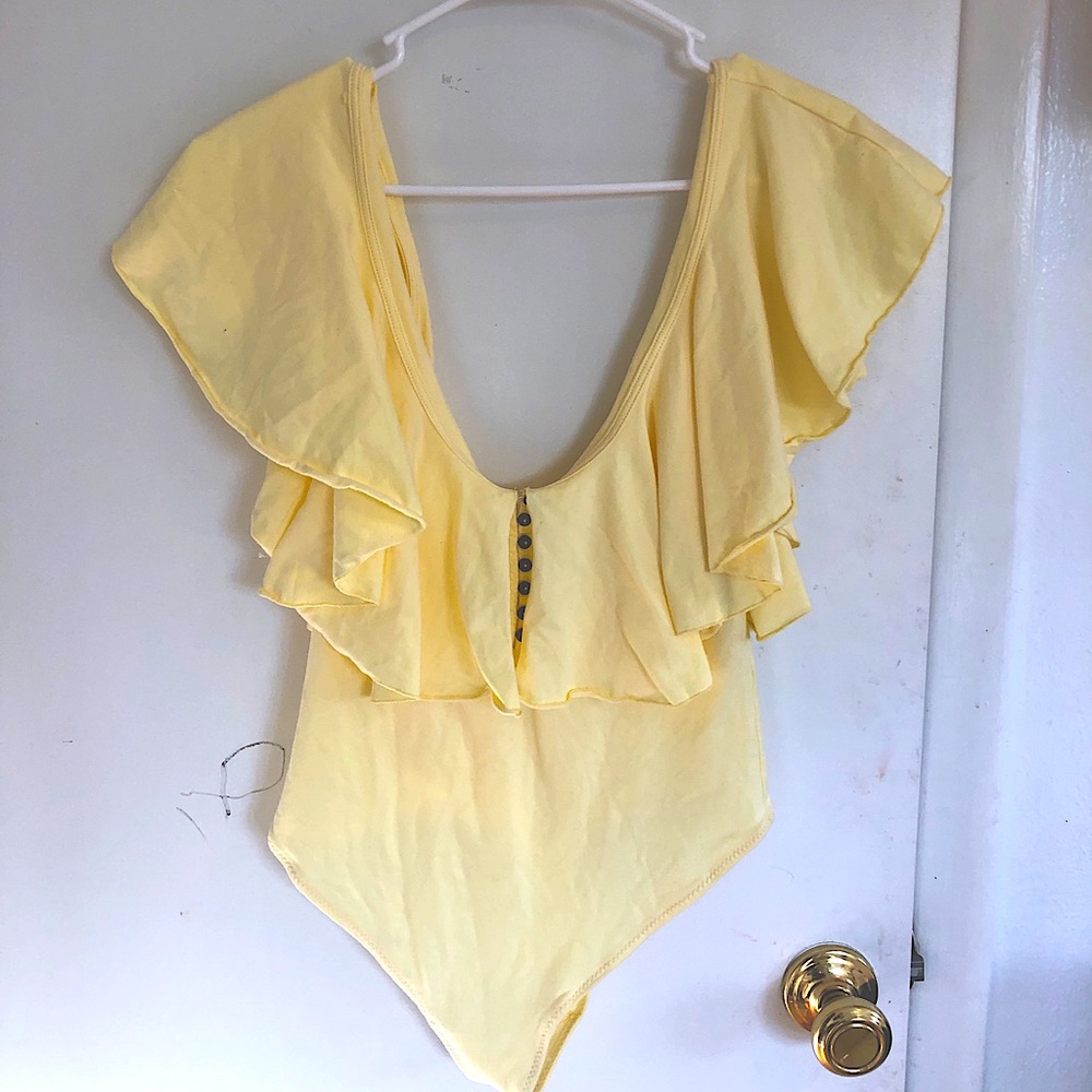 Free people yellow body suit